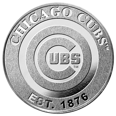 A picture of a 1 oz Chicago Cubs Silver Round